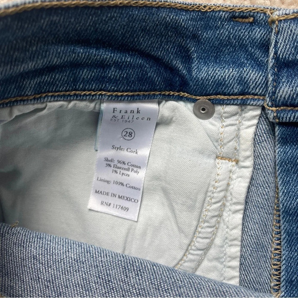 Frank & Eileen Cork Everyday Jeans Raw Hem Antique Blue - Picture 8 of 8